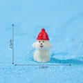 Mini statuina di cucciolo bianco con cappello di Babbo Natale rosso per decorazione DIY - 3# Cane Seduto (C3404)