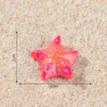 Leuchtende pinkfarbene Seestern-Figur 2x2cm für Mikrolandschaft und Aquariendekoration - Fuchsia