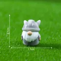 Miniature Viking gnome figurine with grey helmet and white beard, 2.1cm height - White Beard Warrior