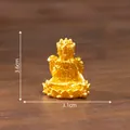 Miniature golden Southeast Asian Buddha deity statue for dollhouse DIY decor, 3.6cm tall - Brahma (3#)