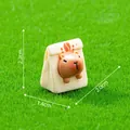 Miniature capybara figurine in coffee bag design for dollhouse, size 2.2x2.0x1.4cm - 2# Coffee Bean Style
