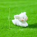 Cute white puppy miniature figurine for DIY fairy garden landscaping and home decor - 2.4x2.7cm / 3# White Running