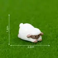 Small resin sheep miniature figurine for DIY fairy garden and desktop decoration - 2.2x1.2cm / Crawling Sheep