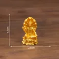 Miniature golden Southeast Asian deity statue with 4.1cm height and 2.6cm width - Vishnu (4#)