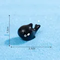 Mini figurine baleine noire pour micro-paysage décoration 2,3x1,3cm - Orque