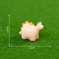 Cute orange miniature cartoon dinosaur figurine for DIY micro landscape decoration - Round Dinosaur / 1# Orange Dinosaur