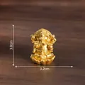 Small golden Lord Ganesha figurine statue for car and home dashboard decoration 3.8x3.2cm - 2# Ganesha Lotus