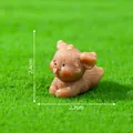 Miniature brown Teddy dog figurine for micro-landscape DIY gardening decoration accessory - 2.4x2.7cm / 4# Brown Running