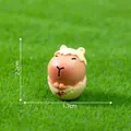 Miniature Easter Capybara in yellow eggshell figurine for DIY garden and desk decoration - 2.2x1.7cm / Egg Shell Capybara Style