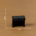 Panchina per pianoforte in miniatura nera 1,4x1,9 cm per decorazione casa bambole - Sgabello Nero