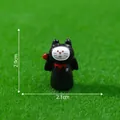 Cute miniature black Halloween devil cat figurine 2.1x2.9cm for DIY ornaments. - Devil Cat / 2.9cm x 2.1cm