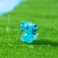 Blue resin axolotl miniature figurine for micro landscape DIY decoration, 1.8cm height - Sitting Axolotl / Blue