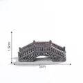 Miniature retro stone bridge for DIY micro landscape garden decoration 5cm length - Dark Coffee Arch Bridge