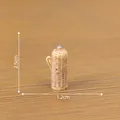 Miniature vintage woven water flask for dollhouse DIY decor, height 2.5cm, width 1.2cm - Woven Thermos (C3340)