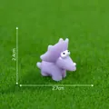 Mini purple cartoon dinosaur figurine with 2.4cm x 2.7cm dimensions for DIY decor - Round Dinosaur / 4# Purple Dinosaur