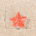 2cm orange leuchtender Seestern Miniatur für kreative Aquarium DIY Landschaftsdekoration - Leuchtendes Orange