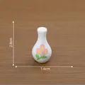 Miniature white ceramic flower vase for dollhouse DIY micro landscape 2.8cm height - Vase Style 1 / H2.8cm W1.6cm
