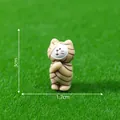 Miniature Halloween mummy cat figurine for DIY crafts and micro landscape decoration - Mummy Cat / 3.0cm x 1.7cm