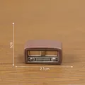 Miniature vintage brown radio model accessory for dollhouse DIY landscaping and decor - Radio (C3340)