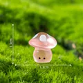 Miniature pink glowing mushroom figurine for DIY moss micro-landscape garden decor - 1.3cm / Red
