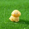 Cute yellow miniature dog figurine for micro landscape on grass with 1.7x1.9cm size markings - Golden Retriever Style / Mini Dog / Yellow