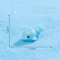 Miniature blue dolphin figurine for micro landscape DIY aquarium decor, 2.1cm long - Dolphin