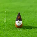 Miniatur Thanksgiving Zwerg Figur für Feengarten DIY Landschaft Dekoration, 2.9cm Höhe - Zwerg mit braunem Hut und Ahornblatt (9#)