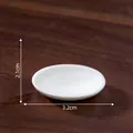 Miniature white oval plate for dollhouse DIY micro landscape decor - Style 1 Oval Plate / 3.2x2.1cm