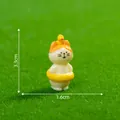 Miniature resin travel cat figurine with yellow swim ring and duck for DIY dollhouse decoration - 2# Duck Cat