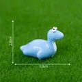 Adorable miniature blue cartoon dinosaur figurine for DIY micro-landscape, 3.0x2.0cm - Round Dinosaur / 5# Blue Dinosaur