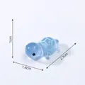 Small luminous blue resin turtle figurine for micro landscape and fish tank decor - Printed Style (C0678) / S / Sky Blue