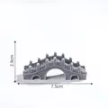 Miniature vintage grey stone bridge for micro landscape gardening DIY decor, size 7.5cm - Gray Stone Arch Bridge