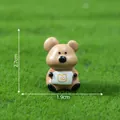 Cute miniature brown bear figurine for dollhouse DIY landscape decor, size 2.7cm x 1.9cm - Painting Style (4#) / Brown