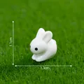 Miniatura statuetta di coniglio bianco per decorazione paesaggio muschio, 1,1 cm x 1,3 cm - Mini Coniglio Bianco / Strisciante (2#) / Bianco