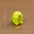 Cute lime green fat turtle miniature figurine for DIY micro landscape desktop decoration - Tucked Face Style Turtle (C3034) / 2.1x1.9cm