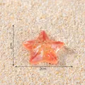 Kreative orangefarbene leuchtende Seesternfigur für Aquarien-DIY 2x2cm Größe - Leuchtendes Orangerot
