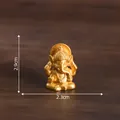 Miniature gold-tone Ganesha deity figurine for desktop decor, height 2.9cm and width 2.3cm - 6# Small Ganesha