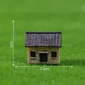 Modello di casa di campagna retrò in miniatura per decorare terrari fai-da-te e scrivanie - 2,3 cm x 2,0 cm
