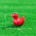 Mini red tomato duck resin figurine for micro landscape DIY garden decor 2.0x1.8cm - 2.0cm x 1.8cm / Tomato Duck