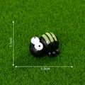 Linda figura de insecto en miniatura negro y verde para decoración de micro paisaje DIY - Araña / 1.1x1.9cm