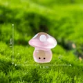 Mini pink luminous mushroom figurine 1.3cm size for moss micro landscape DIY garden decor - 1.3cm / Pink