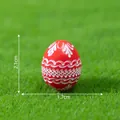 Miniature red Easter egg resin ornament for DIY garden landscaping and desktop decor, 2.1cm - Red Easter Egg
