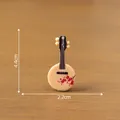 Strumento musicale liuto in miniatura per decorazione casa delle bambole con fiori - Pipa