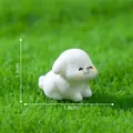 Miniature white puppy figurine for micro-landscape DIY crafts and home decoration - White Dog / Mini Dog / White
