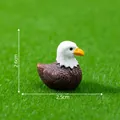 Miniature bald eagle figurine ornament for DIY decor, 2.5cm x 2.6cm small resin bird - Animal Duck / 1# Bald Eagle