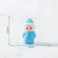 Cute mini blue doll figurine for micro landscape DIY snow scene decoration, 3.5cm tall - 1.9cm x 3.5cm / 2# Blue Doll