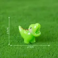 Adorable green cartoon dinosaur miniature figurine for micro landscape DIY decor, 2.7x2.3cm. - Round Dinosaur / 6# Green Dinosaur
