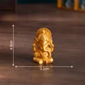 Small gold Lord Ganesha statue ornament, 4.9cm height, for car and home decor - 7# Large Ganesha