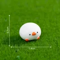 Miniature cute white goose figurine for DIY fairy garden decor, size 1.4cm x 0.7cm - Flat Goose