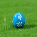 Miniature blue Easter egg model with white flowers for fairy garden DIY decoration - Blue Easter Egg